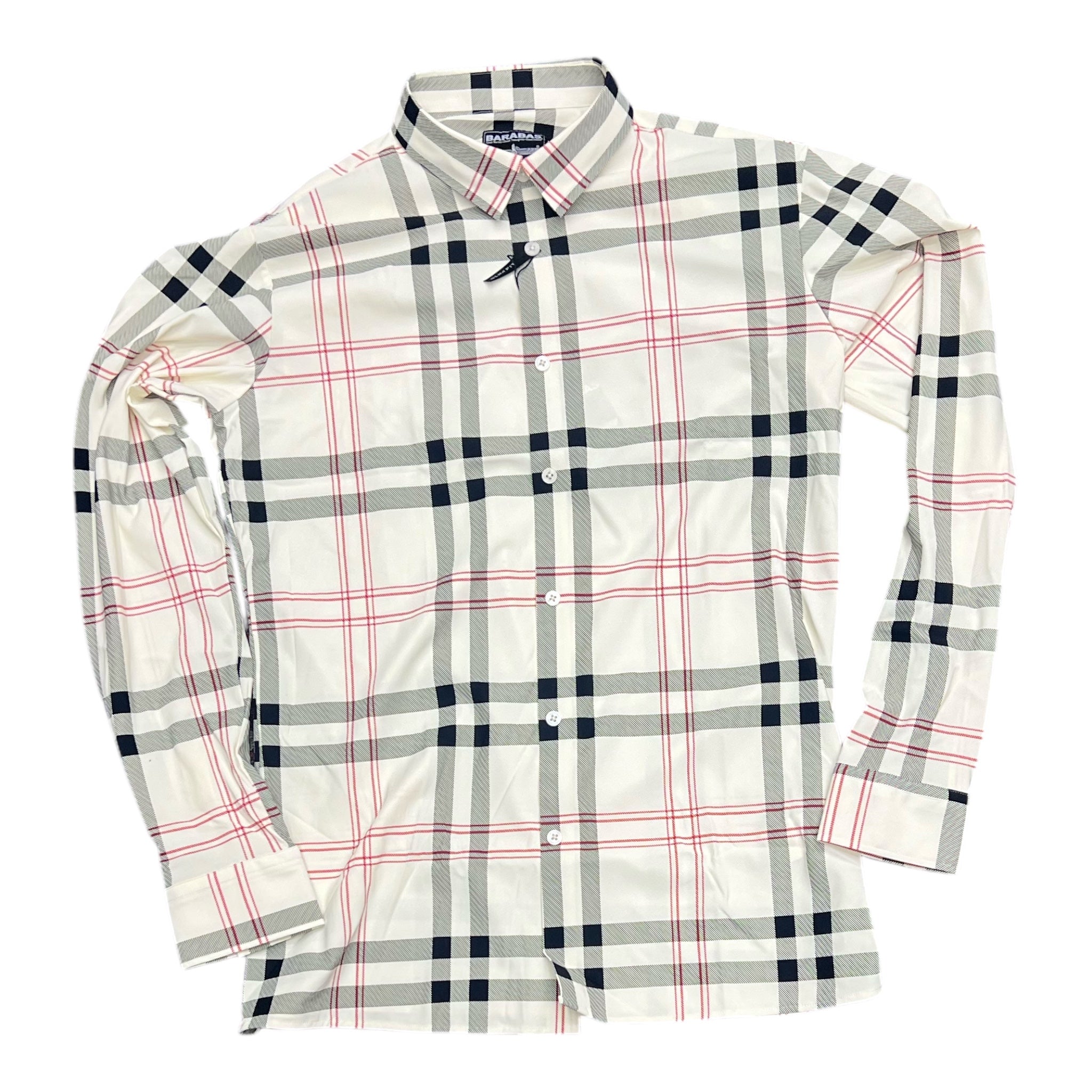 BARABAS: Plaid Stretch Button Down 4B67